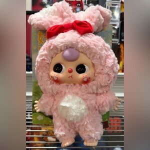 Baby Three 400% Big Baby Plush Blind Box Confirmed Pink Bunny w/ Red Bow
